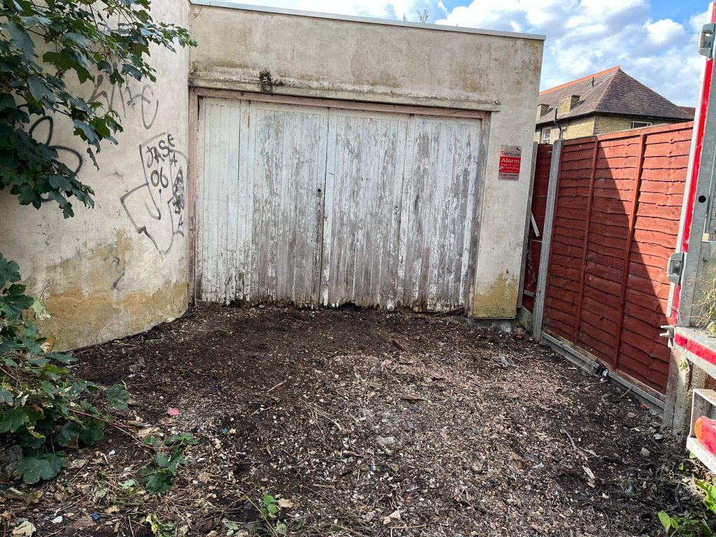 Outside Garage clearance and tidy up after